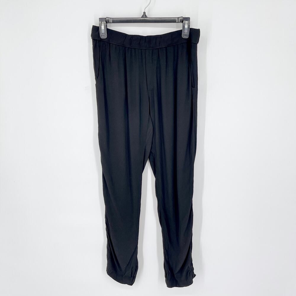 Enza Costa Women's Rayon Loose Fit Pants w/ Pockets NEW Size M/2 Black